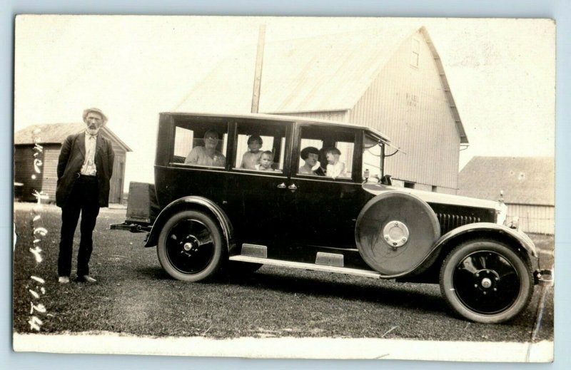 C.1910-20 RPPC Real Photo Big Early Car Centralia, IL Postcard P165 