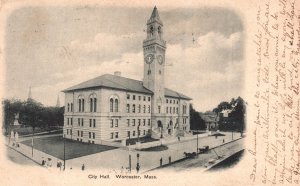 Vintage Postcard 1906 City Hall Building Worcester Massachusetts Structure MA