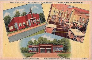 Postcard RESTAURANT SCENE Between Richmond And Petersburg Virginia VA AI8108