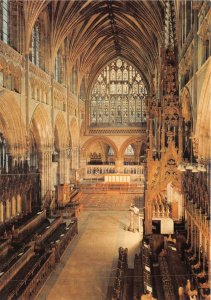 uk49371 quire looking east cathedral exeter devon uk
