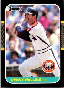 1987 Donruss Baseball Card Denny Walling Houston Astros sk20572