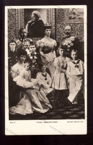 ROY122 - King Edward VII & Queen Alexandra - 4 Generations Children - postcard