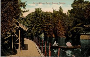 Rideau Canal Ottawa Ontario ON Ont Canoe Boating Unused Postcard E79