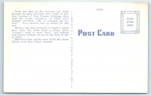 RAY WALTERS Comic DOG HOUSE Watch Your Step c1940s Linen Kropp Postcard