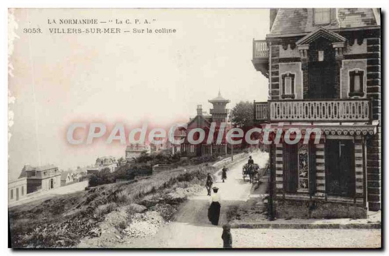 Old Postcard Villers Sur Mer On The Hill