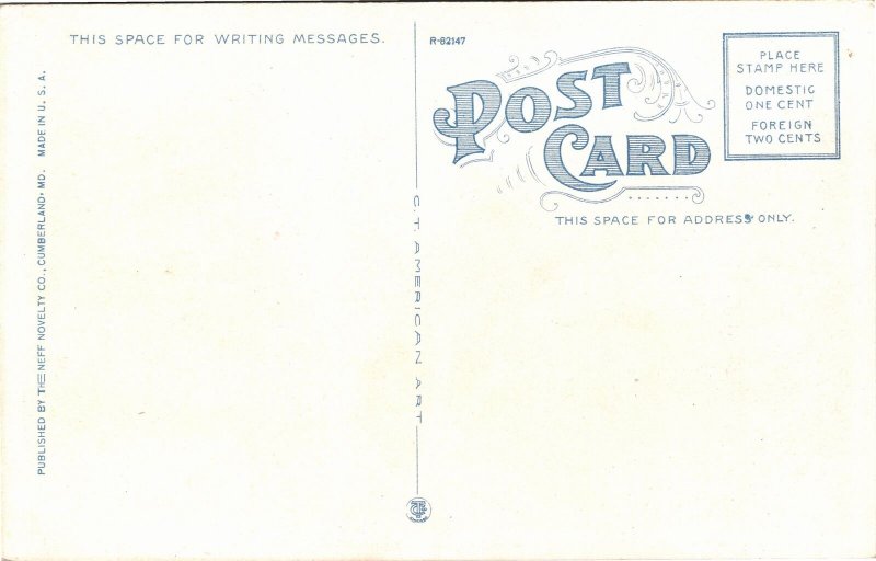 Postcard MD National Pike Chestnut Ridge Long Stretch West Frostburg Cumberland