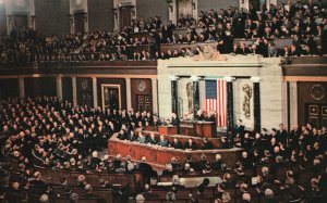 Vintage Postcard U.S. Congress Session Washington DC Pub by District News Co.