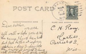 Crandon Wisconsin~New High School~Construction Materials~Snow~1908 RPPC