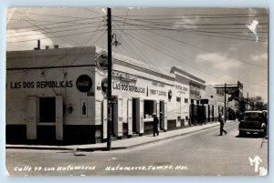 Matamoros Tamaulipas Mexico Postcard Matamoros Street c1930's Posted