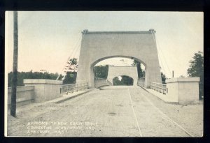 Amesbury, Massachusetts/MA/Mass Postcard, Chain Bridge Connecting To Newburyport