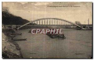 Champagne on the Seine - the Footbridge - CPAÂ 