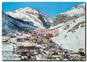 Postcard Modern Val d'Isere Aerial view on Station Basically Mont Pourri