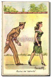 Postcard Old Humor Army Soldier details Review