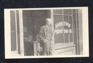 CHATTANOOGA TENNESSEE ANDREWS PRINTING COMPANY ADVERTISING OLD POSTCARD