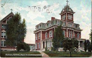 Atchison Kans. Mount St. Scholastica Academy Vintage Postcard Standard View Card 