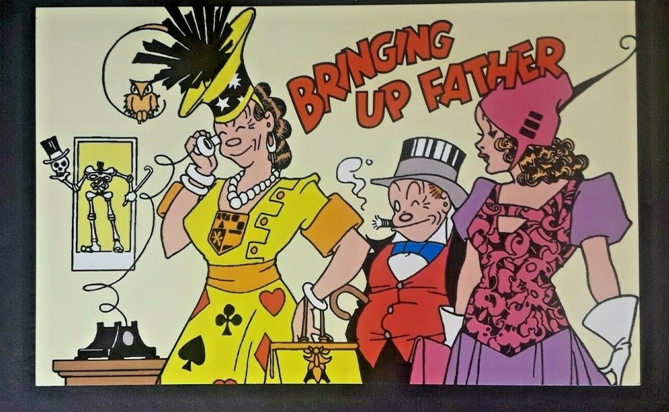 Mint Bringing Up Father Or Maggie And Jiggs Comic Strip Stamped Postcard Topics Cartoons