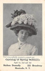 Opening of Spring Millinery Monticello NY 1909