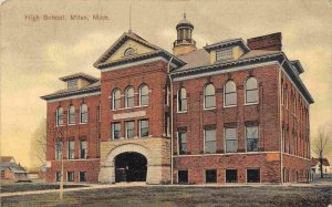 High School Milan Michigan 1912 postcard