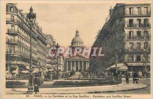 Postcard Old Paris Pantheon and the Rue Soufflot