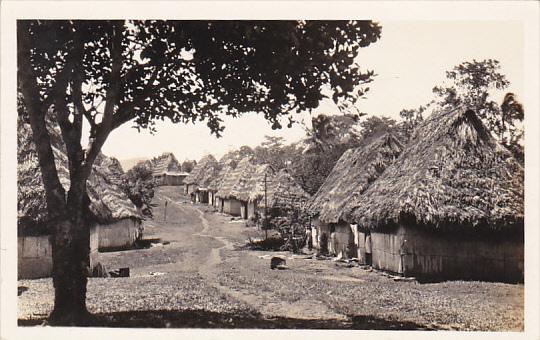 Panama Native Huts In Panama Real Photo