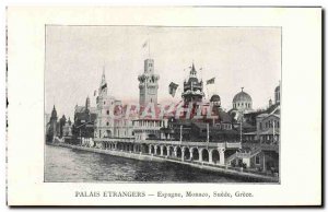 Old Postcard Paris 1900 Exhibition Palace Foreigners Monaco Spain Sweden Greece