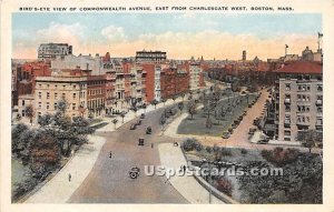 Birds Eye View of Commonwealth Avenue East from Charlesgate West - Boston, Ma...