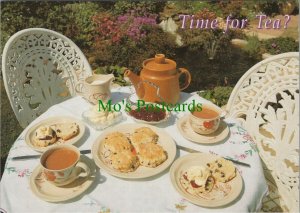 Food & Drink Postcard - Time For Tea? - Tea and Scones - Cream Tea RR14303