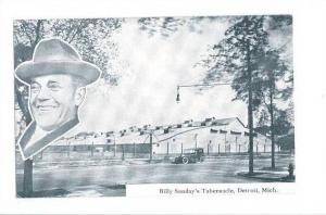 LP29   Detroit, Michigan,  Postcard,   Billy Sunday's 