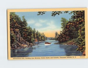 Postcard International Rift, Diving Line, Thousand Islands, New York