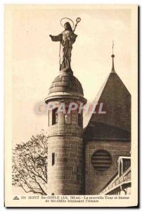 Old Postcard Mont Sainte Odile New Tower And Statue Of Saint Odile blessing I...