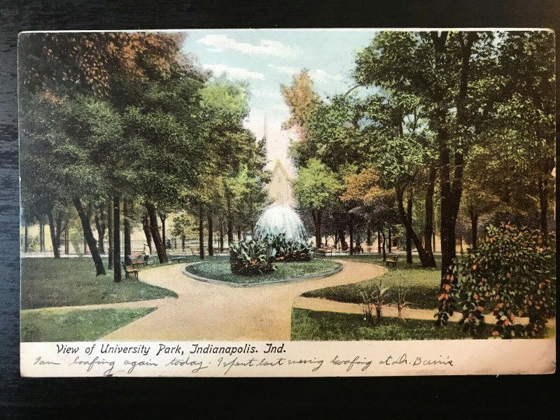 Vintage Postcard 1906 University Park Indianapolis Indiana (IN)
