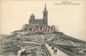 Old Postcard Marseille Basilica of Our Lady of the Guard