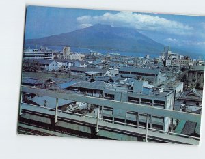 Postcard View from the Hotel Rooftop Kagoshima Japan