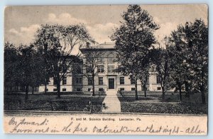 1907 Lancaster Pennsylvania Vintage Postcard F And M Science Building Exterior