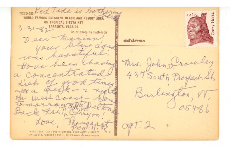 FL - Sarasota. Crescent Beach Resort Area on Siesta Key