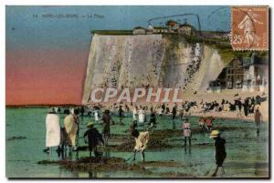 Old Postcard Mers Les Bains Beach