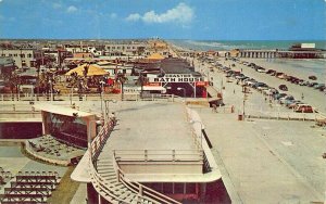 Jacksonville FL Birds Eye View of Beach Amusement Area Theatre Postcard
