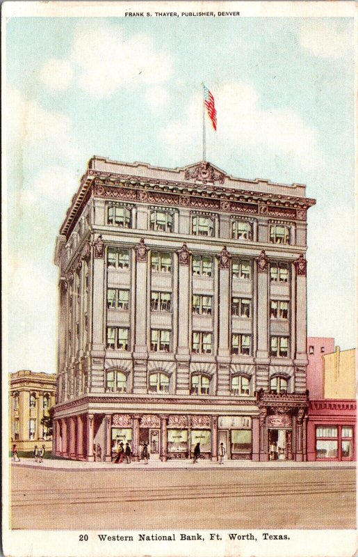 Postcard Western National Bank in Ft. Worth, Texas