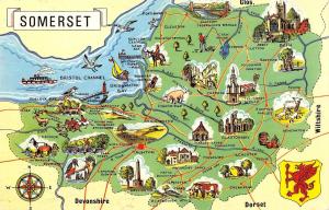 BT2721 Somerset map cartes geographiques      England