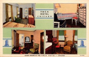 Illinois Chicago Y M C A Hotel Multi View Guest Rooms Curteich