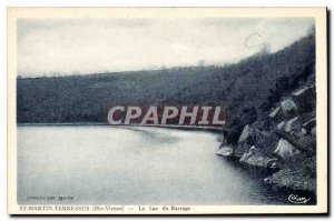 Postcard Old St Martin Terressus Haute Vienne Dam Lake