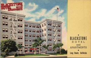 Blackstone Hotel and Apartments Long Beach CA Postcard PC436