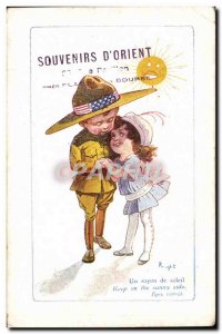 Old Postcard Fantasy Illustrator Child Right Memories & # 39Orient