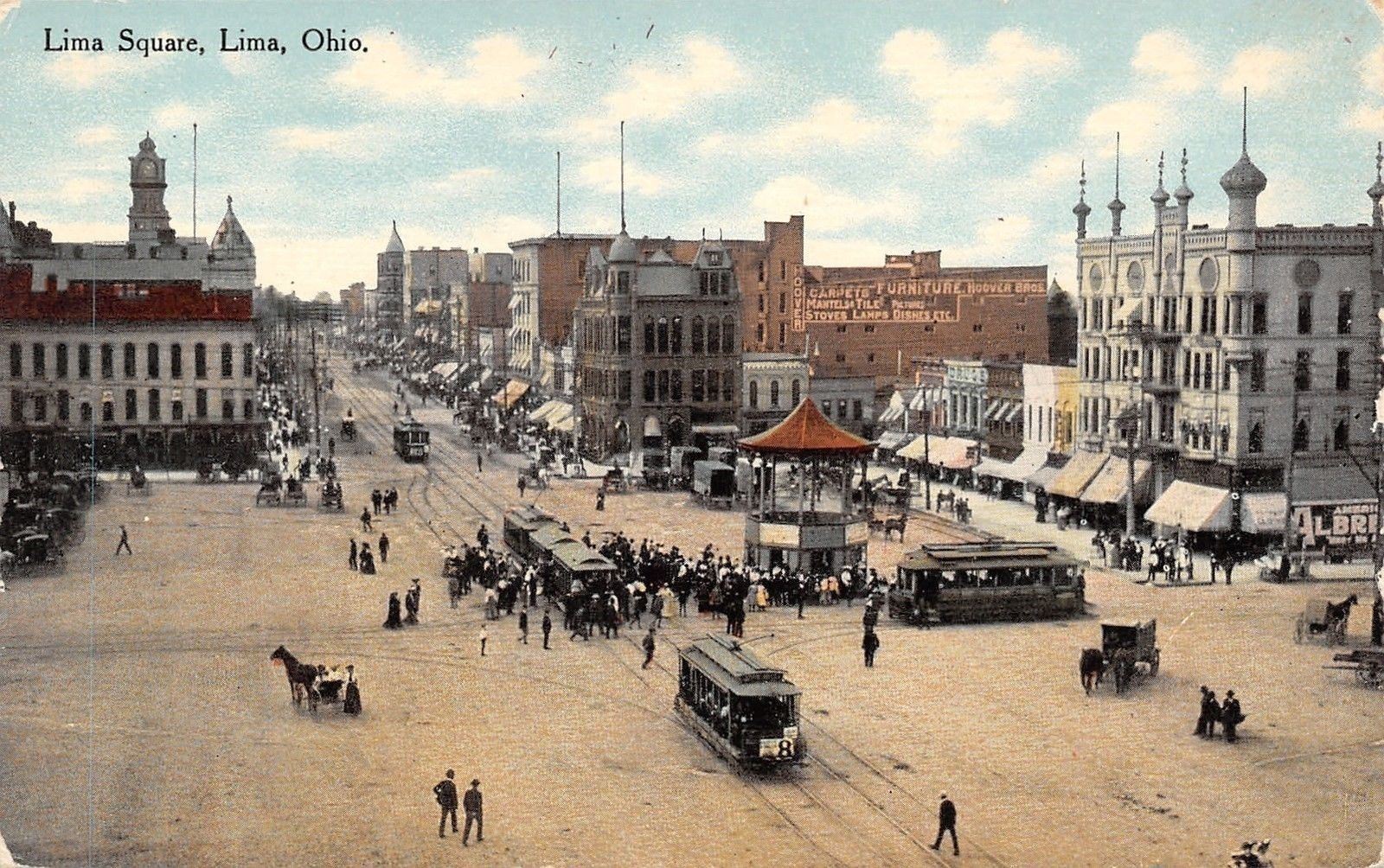 Lima Ohio Square Hoover Bros Furniture Stoves Carpets Drug Store