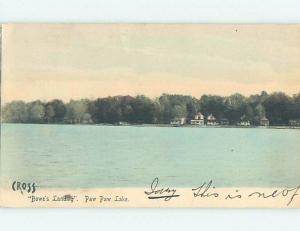 Pre-1907 BOWE'S LANDING Paw Paw Lake - Coloma & Watervliet Michigan MI A1001