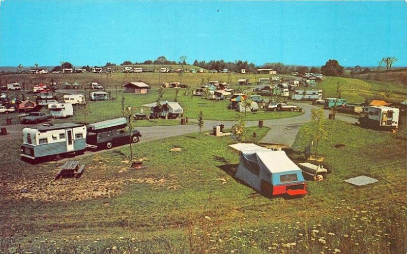 Zanesville OH Campgrounds Early RV's Tents Postcard