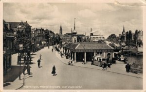 Netherlands Vlaardingen Westhavenplaats met Vismarkt Vintage RPPC 07.51