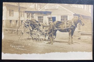 Mint USA Real Picture Postcard Advertising S Sawtell Harness Maker