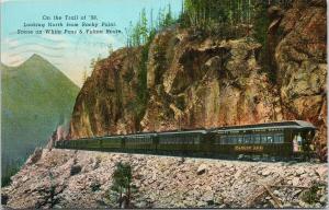 White Pass & Yukon Route Train Rai Railway Rocky Point Alaska c1949 Postcard E56