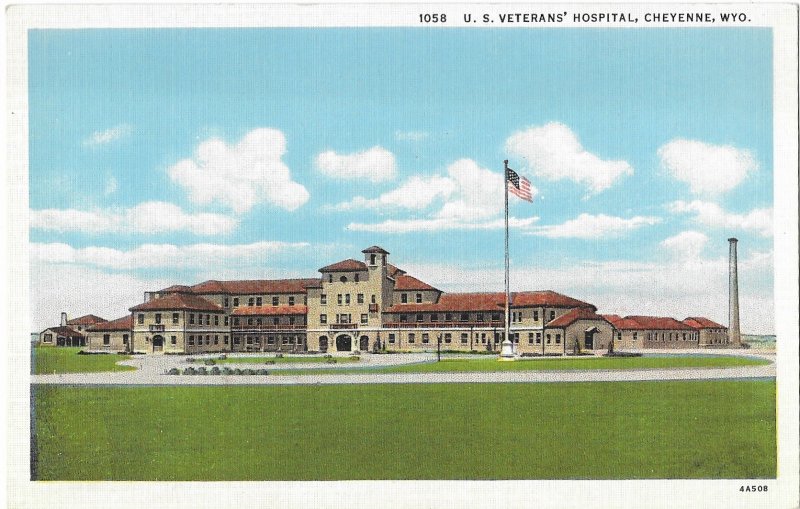 U S Veteran's Hospital Cheyenne Wyoming Opened 1934